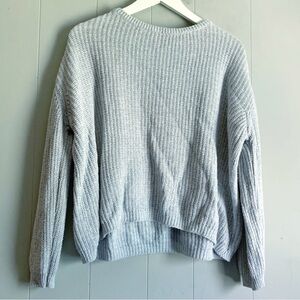 Brandy Melville Gray Wide Neck Sweater One Size